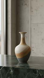 Handcrafted Ceramic Vase In Sand Glaze in a new setting